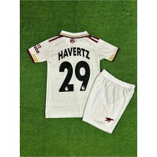 Arsenal 2025/26 Yeni Sezon Kai Havertz Deplasman Çocuk Forması (Beyaz)