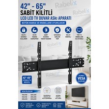 Premini 42-65 Inç Vesa Uyumlu Sabit LCD LED Tv Duvar Askısı, 60 kg Taşıma Kapasiteli
