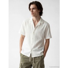 Lc Waikiki Yeni Sezon Loose Fit Gofre Erkek Basic Gömlek