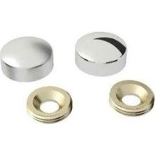 Premini 25 mm Vida Kapama Kapağı, Krom, 50 Adet, Dayanıklı ve Şık Tasarım