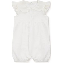 Mothercare Kız Bebek Kısa Tulum Çiçek Baskılı Çıtçıtlı Bebe Yaka Atlet Lastikli