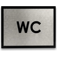 Usin Metal 14X20 cm Yapışkanlı Ofis Bar Restaurant Cafe Sosyal Tesis Otel Kapı Isimliği Wc Yönlendirme Tabelası Levhası