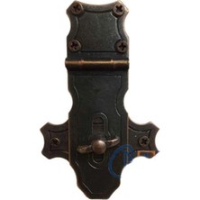 Premini Şık Dekoratif Anahtarlı Sandık Askısı 40X65MM Oksit, Tek Adet