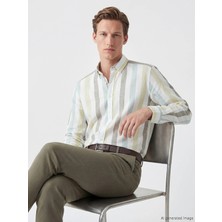 Lc Waikiki Yeni Sezon Regular Fit Çizgili Poplin Erkek Gömlek