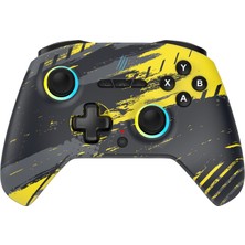 Claw's Tactical Mortal 2.4 Ghz/bt Çift Kablosuz Mod - Chromatic Rgb - Makro - Silikon Switch - Hall 3D - Titreşimli - Turbo Modu - 18 Tuşlu Gamepad - Blackout Yellow
