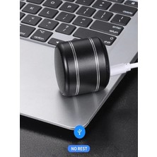 Fantastik Store Mini Alüminyum Tws Kablosuz Bluetooth Hoparlör – Yuvarlak Metal Tasarım, Yüksek Bas ve Taşınabilir Özellikler ( Lisinya )