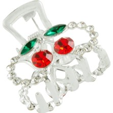 Eco Lounge Kiraz Taşlı Minik Metal Mandal Toka 2,5 cm