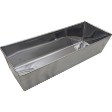 Yıldırım 2 Dikdörtgen Ekmek Tavası 11 x 30 cm Paslanmaz Krom Çelik Malzeme ile Gümüş Renk