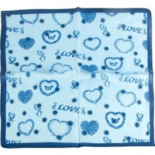 Frefly Store Kalp Desenli Zr Şifon Fular 50*50 cm