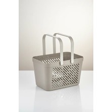 Frefly Store 5'li Gri Kulplu Sepet Çok Amaçlı Mutfak Banyo Düzenleyici Organizer Seti