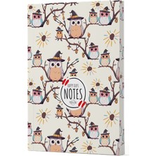 Fantastik Store Baykuş 7 - Yan Boyamalı Çizgili Defter
