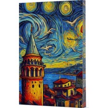 Fantastik Store Van Gogh 5 - Galata Çizgili Yan Boyamalı Defter