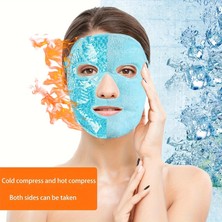 Fantastik Store Terapi Jel Yüz Maskesi Soğuk ve Sıcak Boncuklu Ayarlanabilir Maske (Mavi) ( Lisinya )