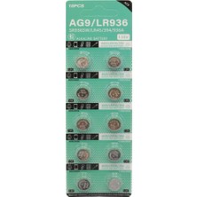 Powermaster Ag9 LR936 1.5V Alkalin Düğme Pil (10'lu Paket)