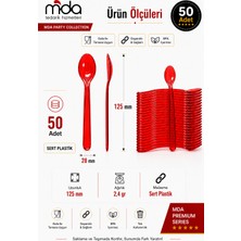 Smartpack Dondurma Kaşığı Plastik 50'li Kırmızı
