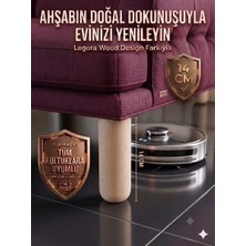 Legora Wood Design 14 cm Bohem Ham Ahşap Mobilya Ayağı Gürgen Ağacı Ahşap Mobilya Ayağı
