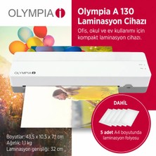 Olympia A130 Combo A3 Laminasyon Makinesi 3’ü 1 Arada Set Kesme Aparatlı 5 Poşet Siyah-Gri