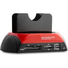 Boblov Harici USB 2.0 2.5-3.5 Ide+Sata HDD Docking İstasyonu Kırmızı Renkli