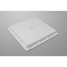 Luxwares 40 x 40 cm Rögar Kutusu Çerçevesi Düz Kapak ile Bahçe ve İnşaat İçin Dayanıklı Çözüm