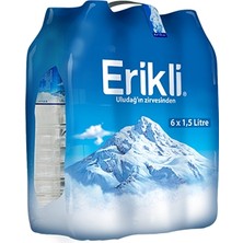 Erikli Su 6 x 1,5 lt Doğal ve Katkısız Ferahlatıcı Özellikleri ile Günlük Su İhtiyacınızı Karşılar