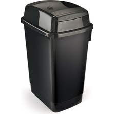 Melkan Home Banyo Çöp Kovası 27 Litre Çift Taraf Itme Kapaklı Çöp Kovası Atık Kutusu Cafe Otel Çöp Kovası