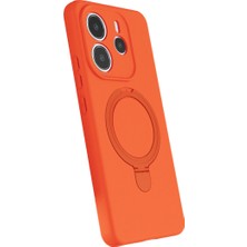 Bezos Redmi Note 14 4g Regal Magsafe Standlı Kapak - Turuncu