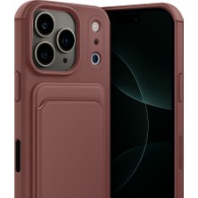 Bezos iPhone 17 Pro Max Kelvin Kartvizitli Silikon - Bordo