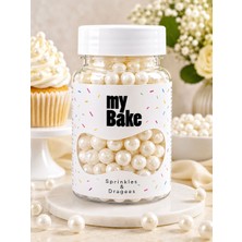 My Bake 8 mm Inci Beyaz Draje Şeker – Pasta ve Tatlı Süsleme Şekeri
