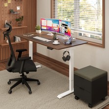 Ofisimi Uprise Comfort Çift Motorlu Yükseklik Ayarlı Masa (72–121 Cm) Ceviz - Beyaz