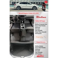 Rizline Premium Renault Megane 4 Sedan 2016-2023 3D Paspas ve Çift Cep Bagaj Havuzu