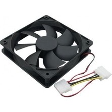 Compaxe 12CM Siyah Bilgisayar Kasa Fanı Standart + Montaj Vidaları Sessiz Çalışma Özelliği