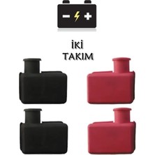 Mesa Iki (2) Takım Akü Kutup Başı Koruma Lastiği (+)(-) ve Muhafaza Başlığı Kapağı