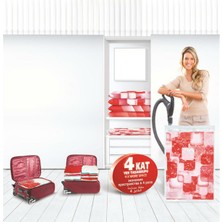 Tekreyonda Magic Saver Bag XXL 80X100 cm Vakumlu Hurç Poşet Hava Sızdırmaz Depolama Çantası