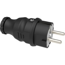 Bemis  Bk1-1402-2011 - 1X16A (2P+E) 200/250V Nomofoze Kauçuk Düz Fiş