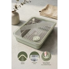 Kitchen Life Stainless Paslanmaz Çelik Vakumlu Saklama Kabı,fırın ve Kek Kabı 1,9 Lt Yemek Kabı Sefer Tası