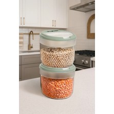 Kitchen Life 2'li Büyük Boy Kilit Kapaklı Un Bakliyat Saklama Kabı - Saklama Seti (8 Litre)