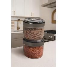 Kitchen Life 2'li Büyük Boy Kilit Kapaklı Un Bakliyat Saklama Kabı - Saklama Seti (8 Litre)