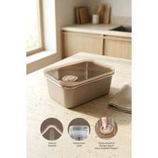 Kitchen Life Stainless Paslanmaz Çelik Vakumlu Saklama Kabı,fırın ve Kek Kabı 1,3lt Yemek Kabı Sefer Tası