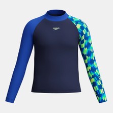 Speedo Print Rash Guard Çocuk Uzun Kollu Yüzme Kıyafeti