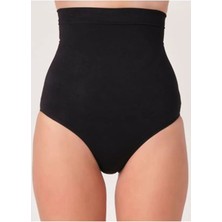 Cancup Karton Bardak Siyah Kadın Dikişsiz Slip Korse