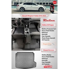 Rizline Premium Renault Megane 4 Sedan 2016-2023 3D Paspas ve Sağ Cep Bagaj Havuzu