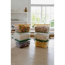 Kitchen Life 6'lı 4 Litre Dikdörtgen Mega Boy Erzak Saklama Kabı Seti