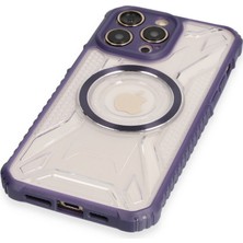 Bezos iPhone 14 Pro Max Kılıf Prag Magneticsafe Kapak - Derin Mor