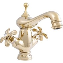 Eva Banyo Fontana Altın Lavabo Bataryası