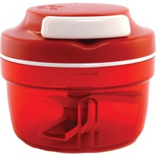 Tupperware Süper Şef Kırmızı Doğrayıcı Üçlü Bıçak Yapısı ile Kolay Kullanım Özelliği