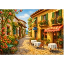 Die Grup 1000 Parçalı Güneşli Kafe Sokağı Puzzle