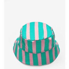 Le Mabelle Mint  Çizgi Desenli Çocuk Bucket Şapka
