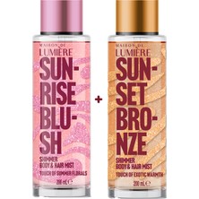 Lumière Sunrise Blush 200 ml +Sunset Bronze 200 ml Saç ve Vücut Sprey Seti