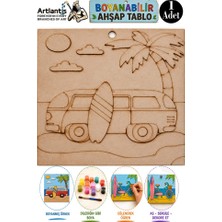 Artlantis Ahşap Boyama Tabletler 1 Adet 10X15 Yaz Teması Boyama Figürü Etkinlik Çocuk Gelişim Motor Beceri Anasınıfı Kreş