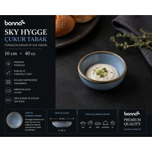 Bonnami Bonna Sky Hygge Porselen Çukur Sos ve Mini Sunum Tabağı 10 cm - 40 cc